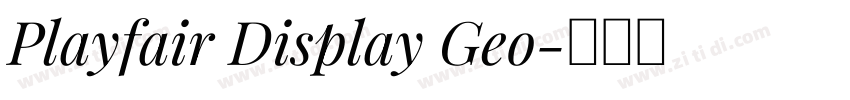 Playfair Display Geo字体转换